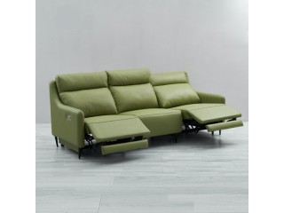 Sofá inteligente italiano minimalista de couro sala de estar linha reta moda cápsula espacial sofá com função elétrica