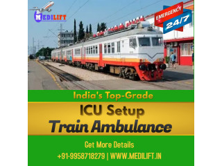 Train Ambulance in Patna-Medilift with Expert Medical Team Facilities