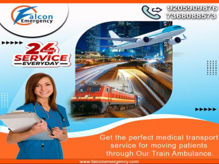 Get Falcon Emergency Train Ambulance Services from Patna – Patient Shifting Facilities