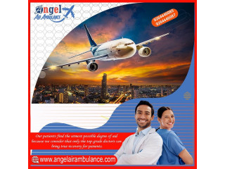 24-hour Angel Book Air Ambulance Service in Varanasi with All Comfortable Health