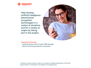 Appen | Selfie Video Data Collection for English Speakers
